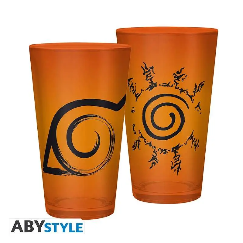 naruto shippuden konoha glass l