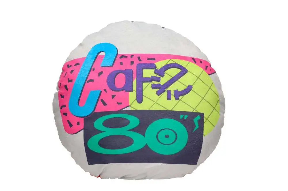 bttf 80's cafe round cushion