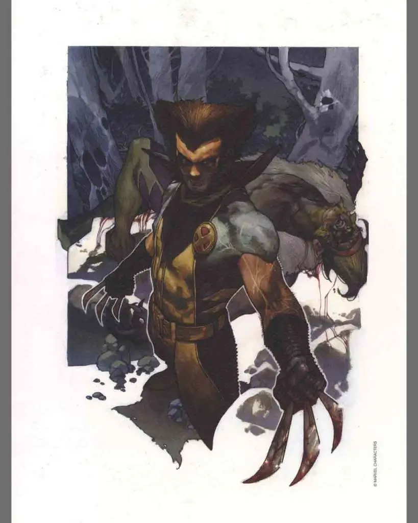 simone bianchi - wolverine & sabretooth - limited edition lytho