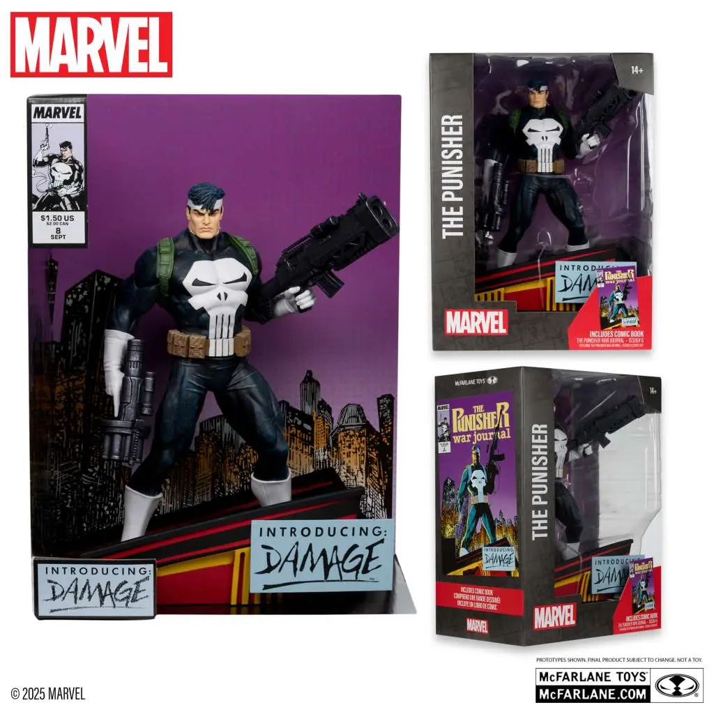marvel collection w4 1:6 the punisher (punisher war journal#8) figure