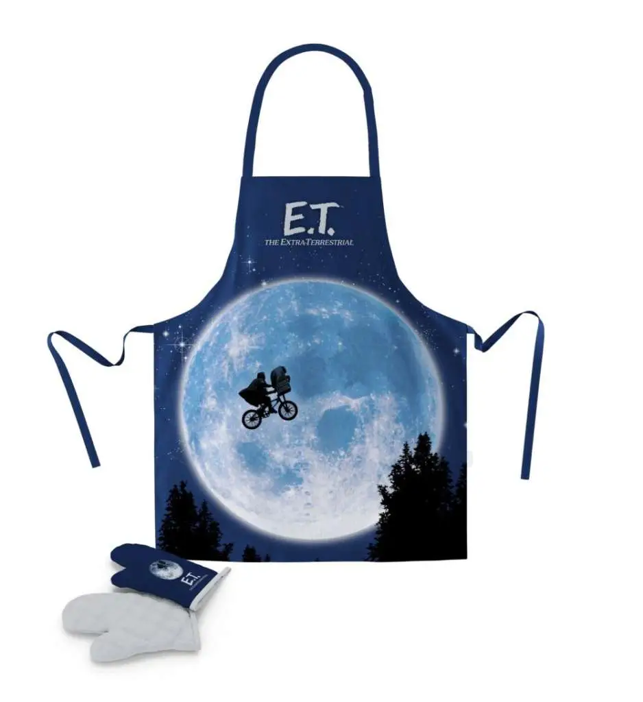 e.t. poster apron/oven mitt set
