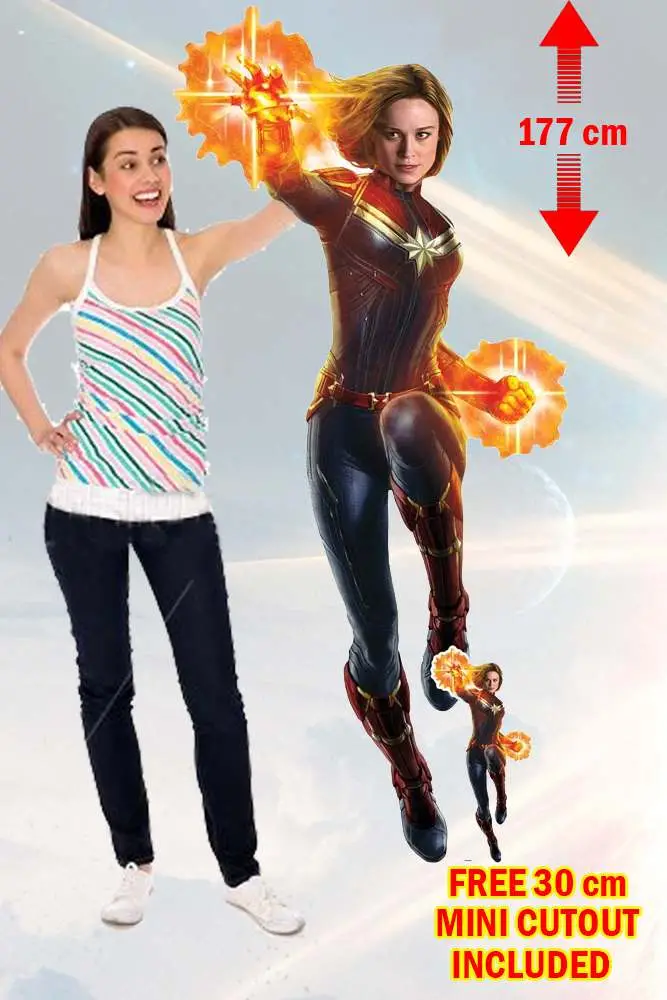 cap.marvel carol danvers lifesize cutout
