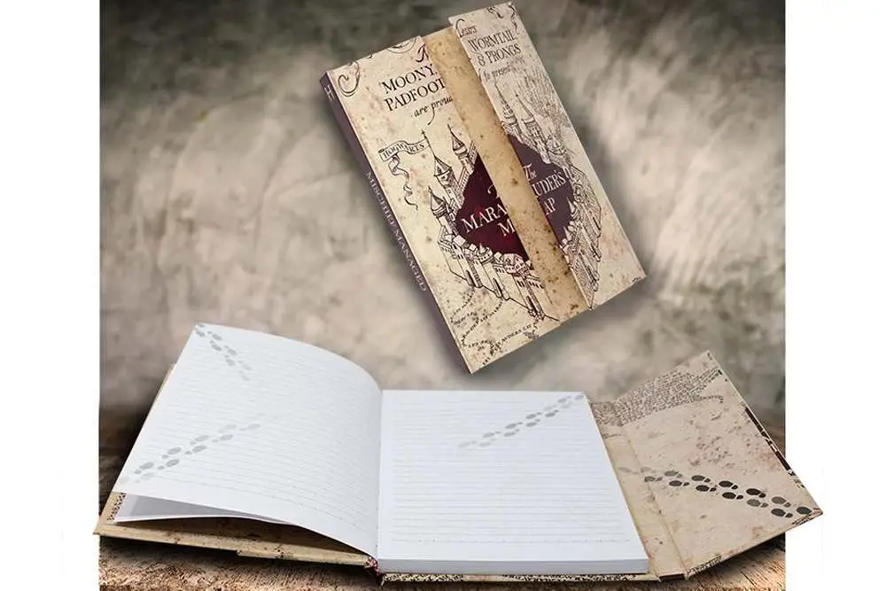 harry potter marauders map a5 notebook