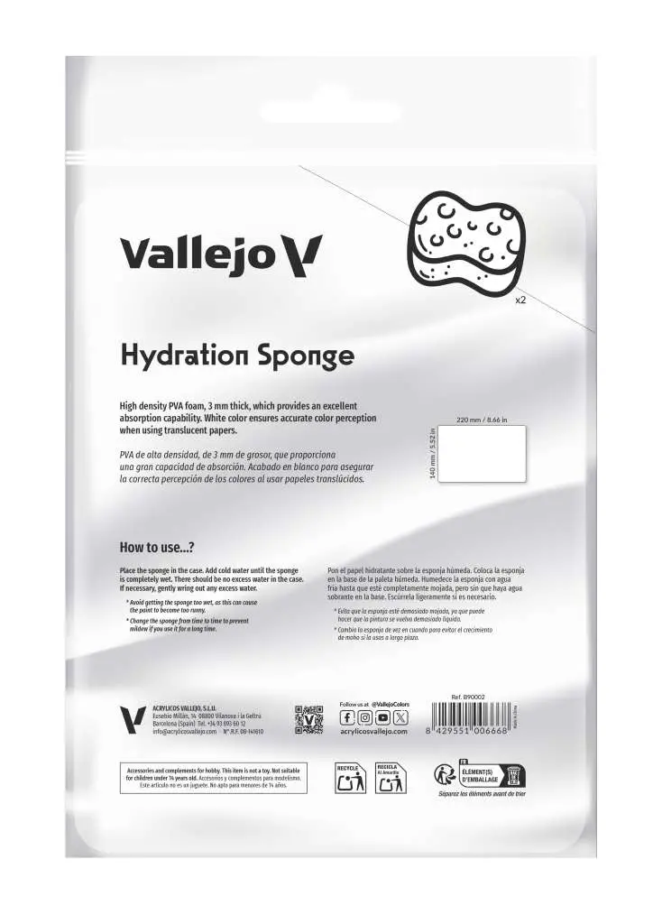 wet palette reusable sponges b90002