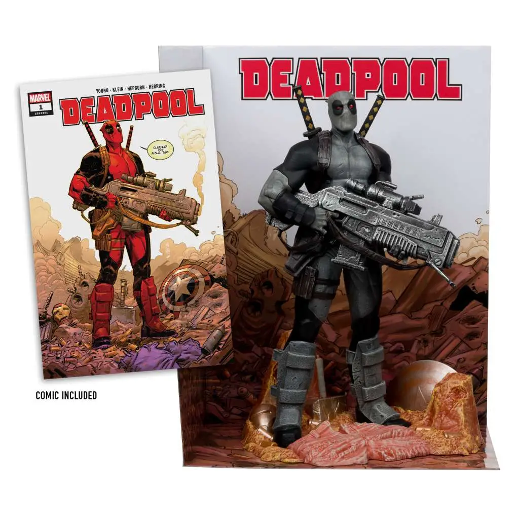 marvel collection w5 1:6 deadpool (deadpool #1) grey suit figure
