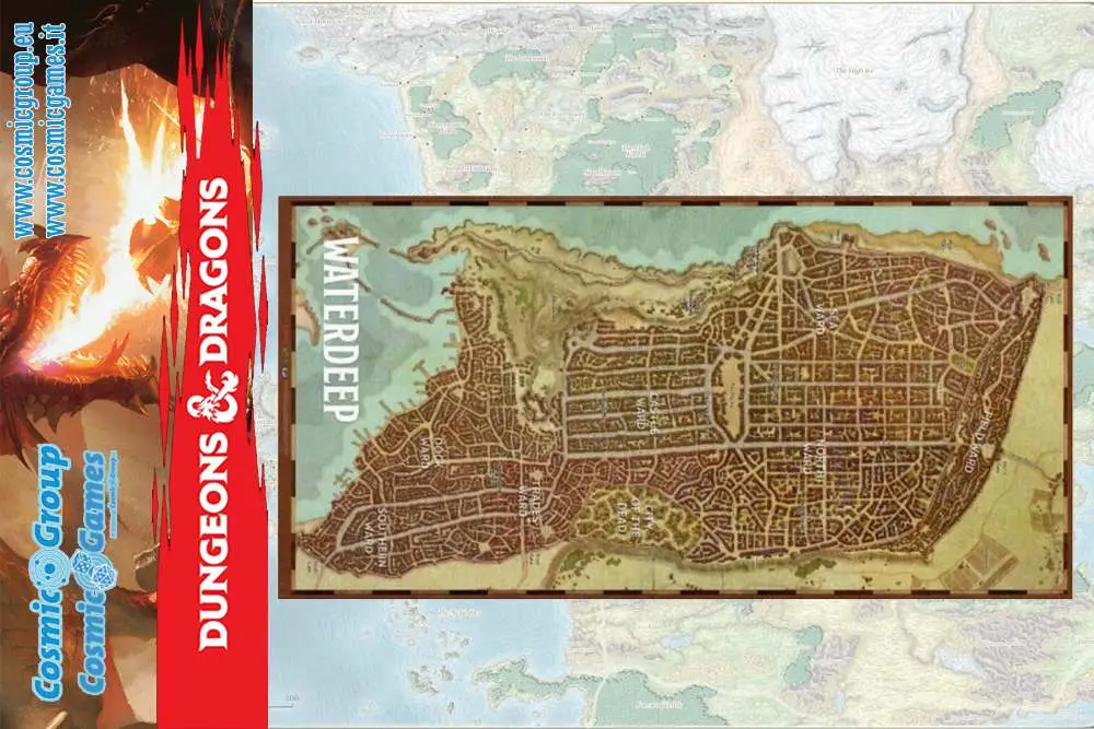 d&d v ed waterdeep - mappa della citta'