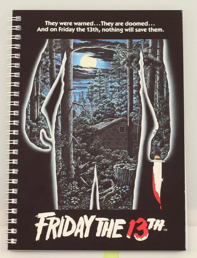 friday the 13th poster spiral notebook