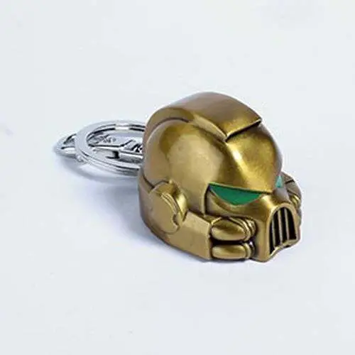 warhammer 40k gold mkvii helmet kchain