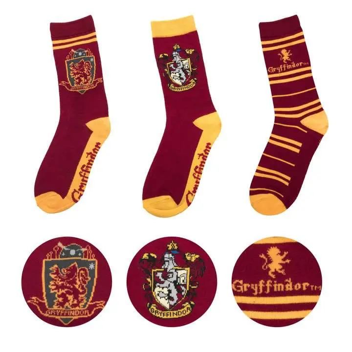 hp gryffindor socks 3 pairs set