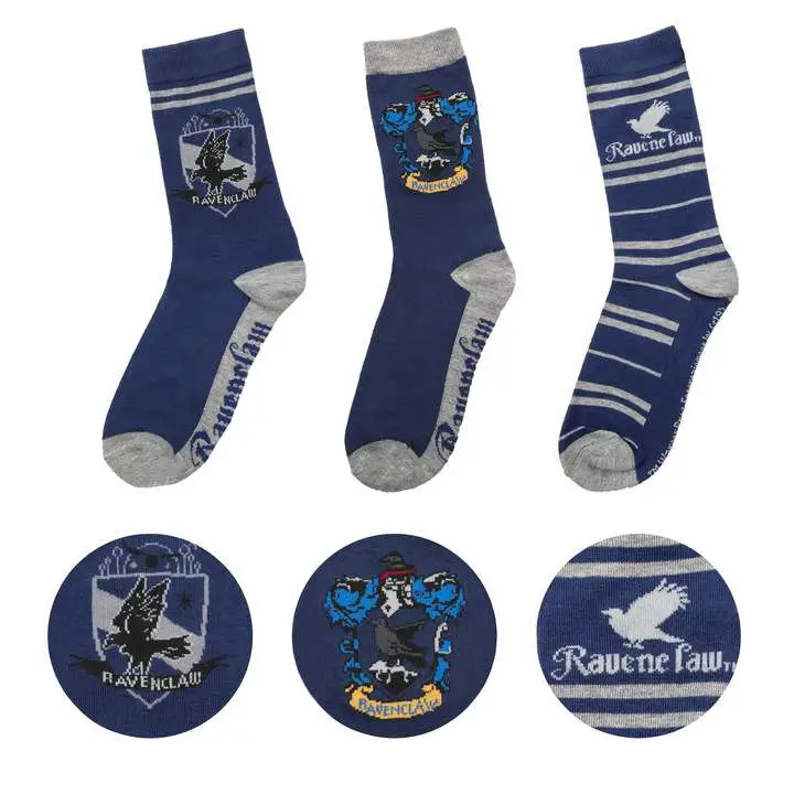 hp ravenclaw socks 3 pairs set