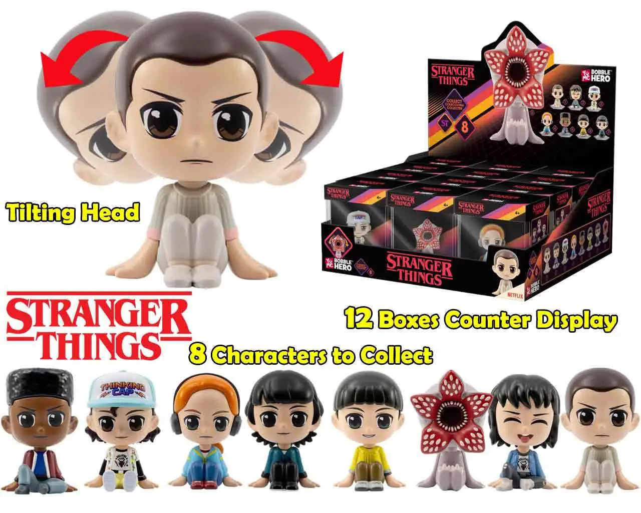 stranger things - bobble head - counter display (12 units)