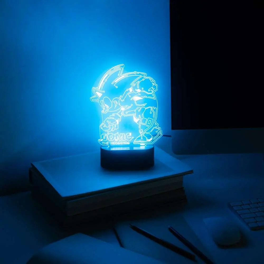 sonic speed circuit desk led lamp