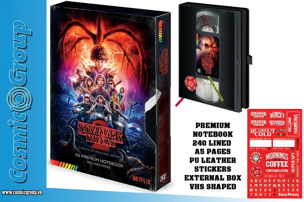 stranger things series 2 vhs a5 notebook