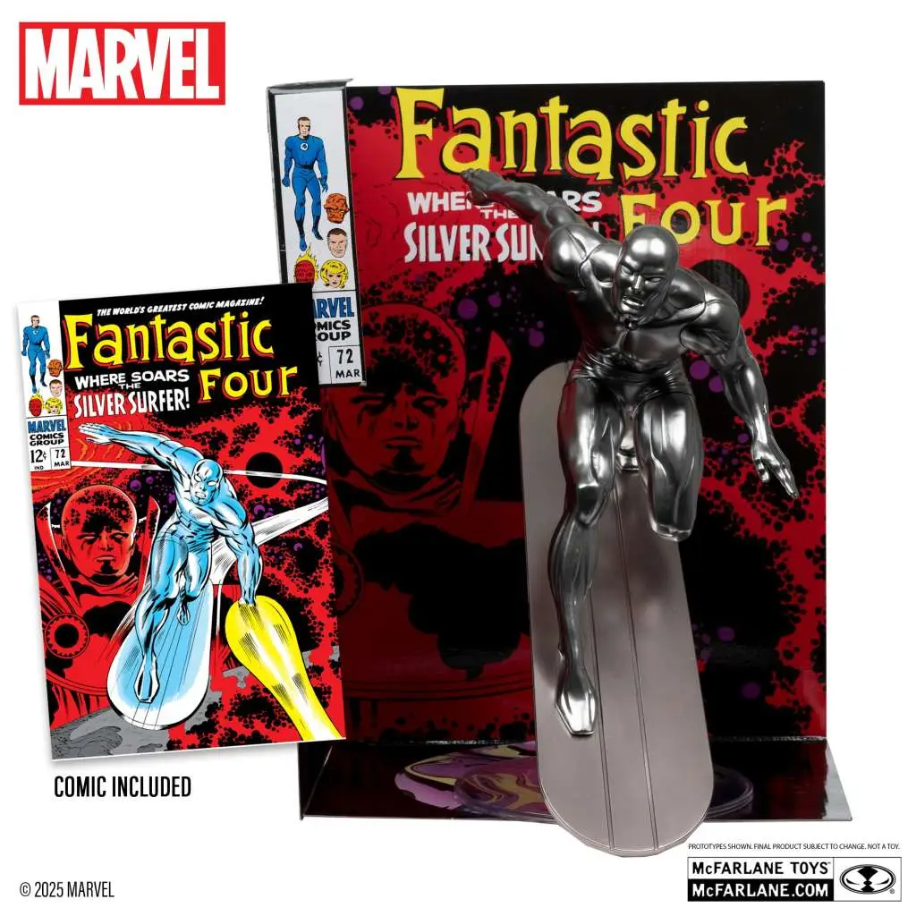marvel collection w6 1:6 silver surfer (fantastic four #72) figure