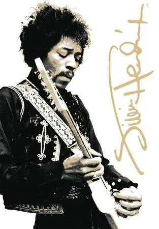 jimi hendrix b&w tin sign