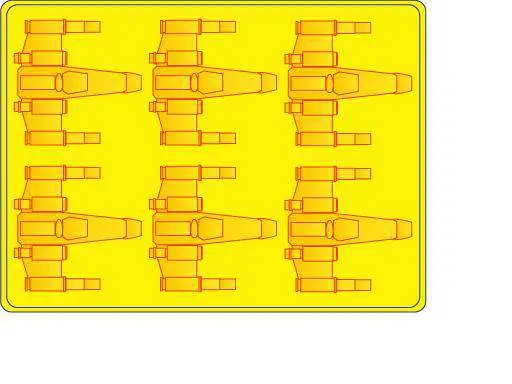 sw silicon tray x-wing fighter