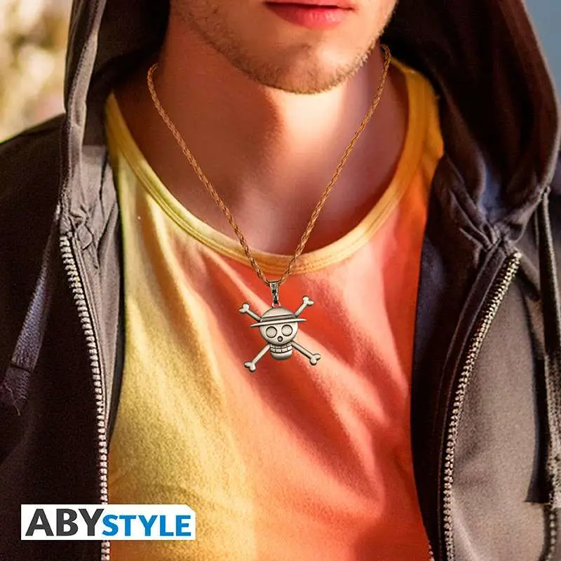 one piece skull pendant necklace 3d