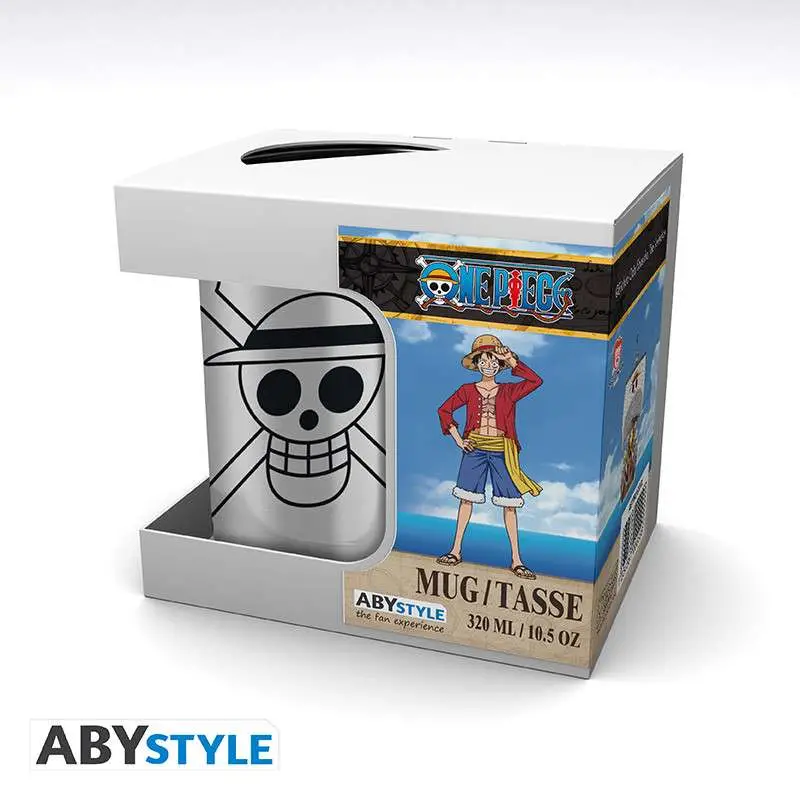 one piece luffy & skull mug carabiner