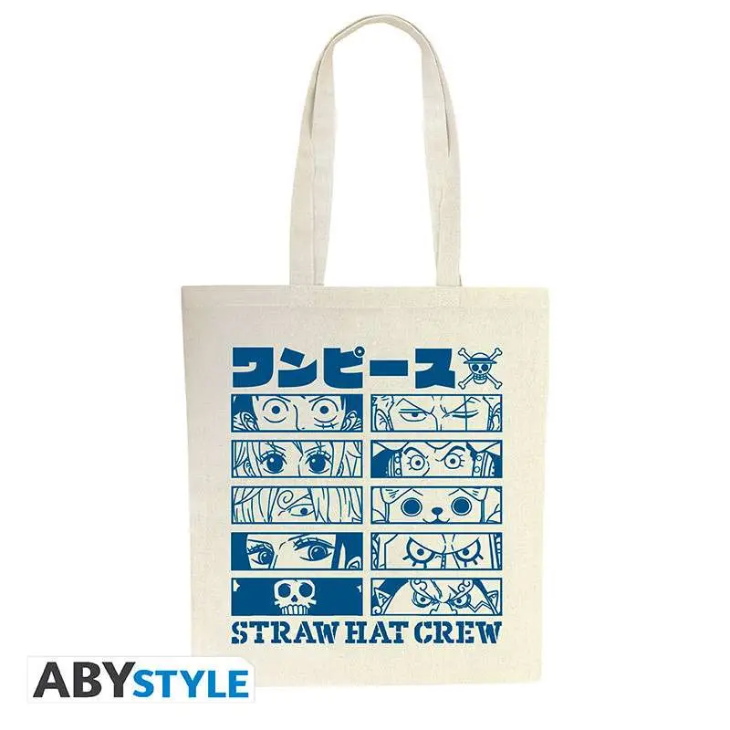 one piece strawhat crew tote bag