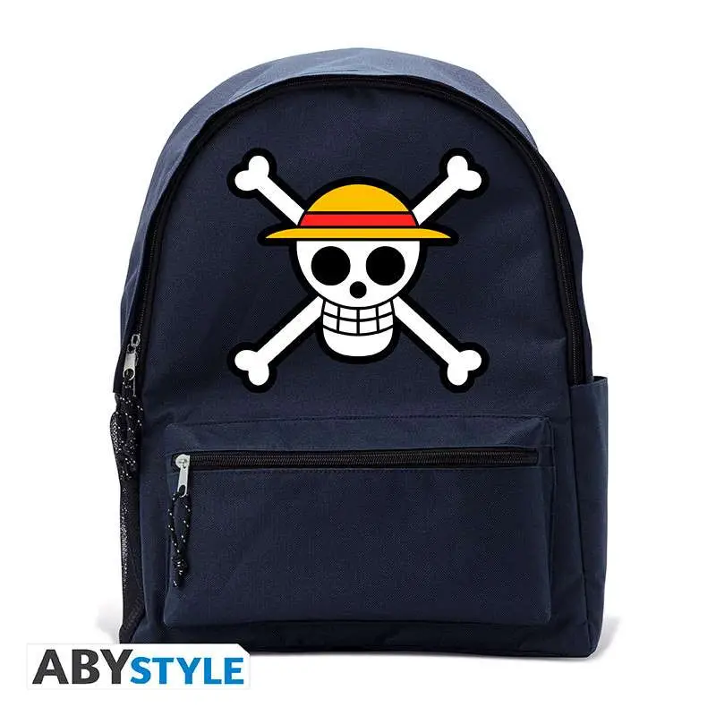 one piece skull backpack blue
