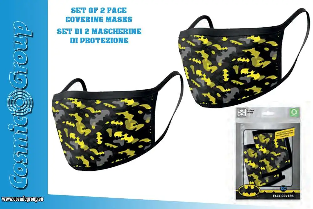 dc batman camo face covering mask set(2)