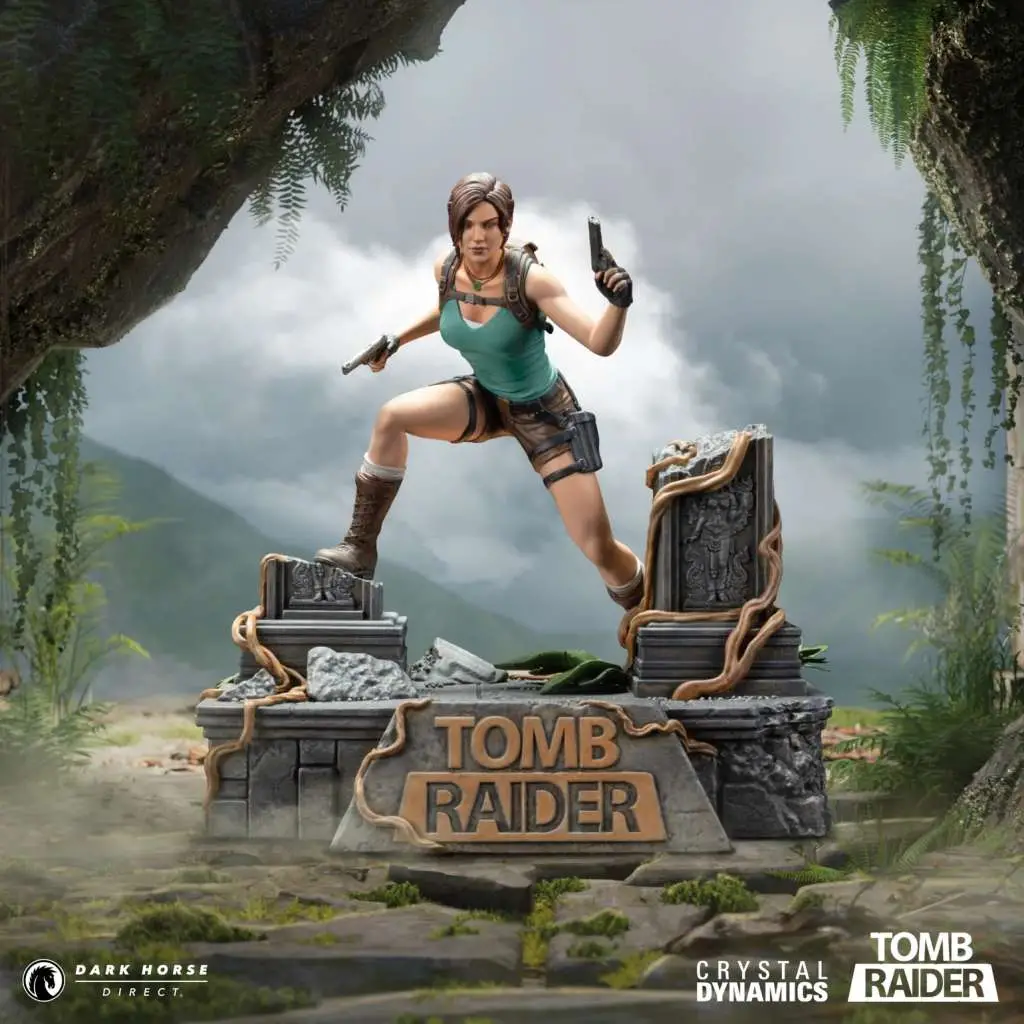 tomb raider lara croft 24cm pvc statue