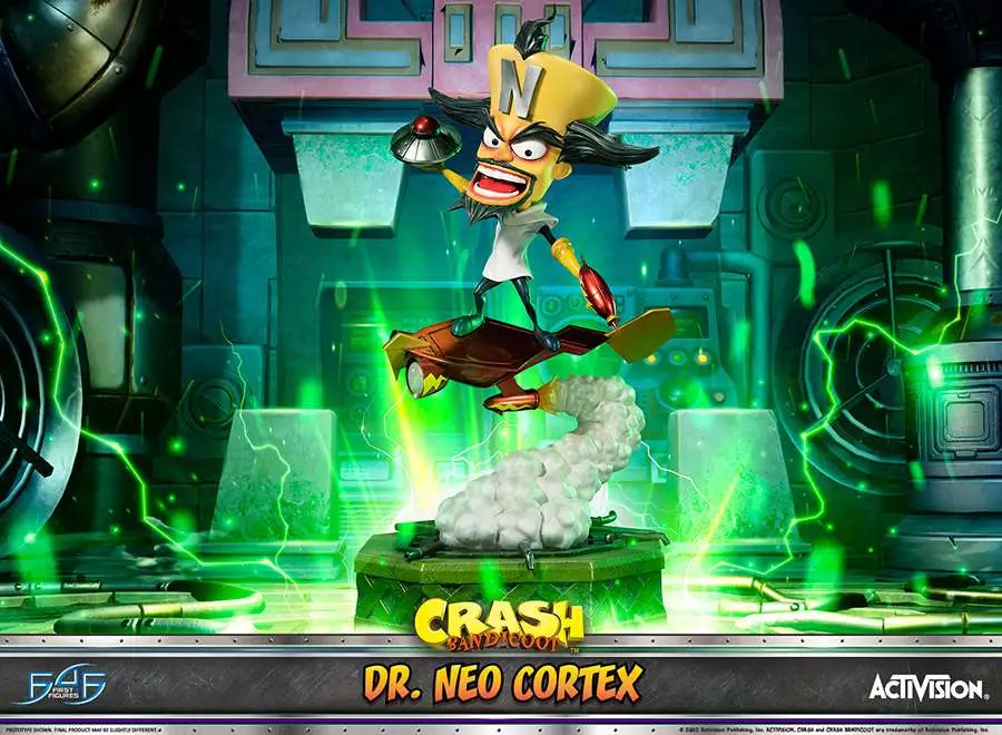 crash bandicoot dr neo cortex statue