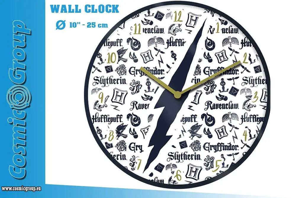 harry potter infographic wall clock