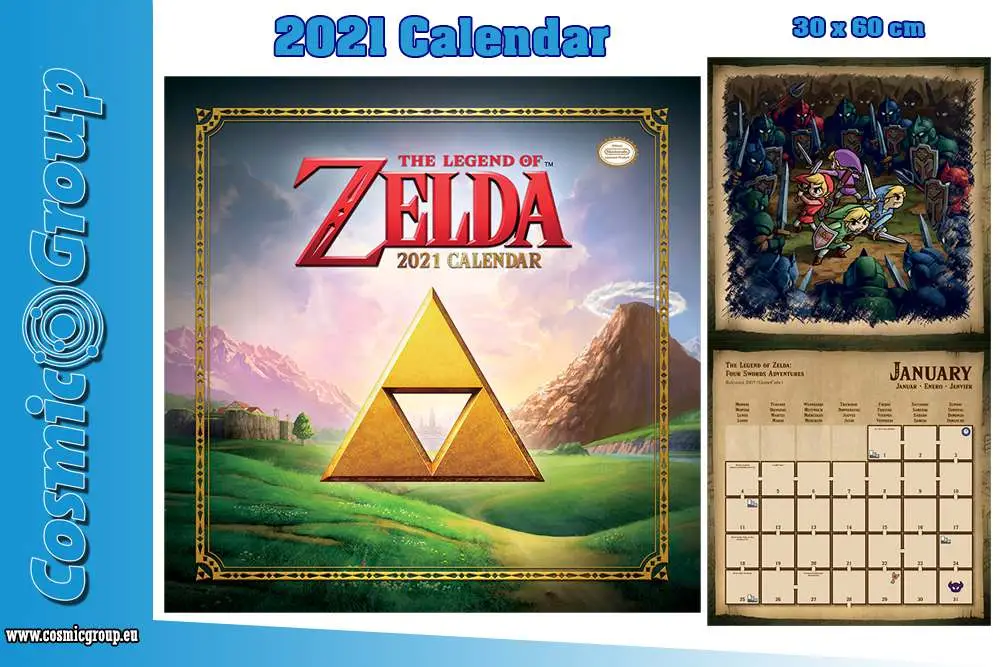the legend of zelda 2021 calendar