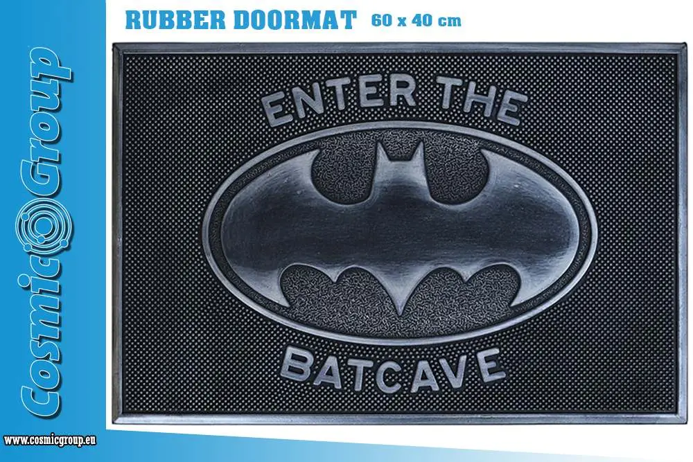 batman logo rubber doormat