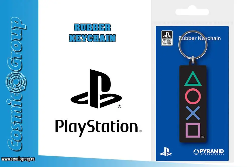playstation shapes keyring