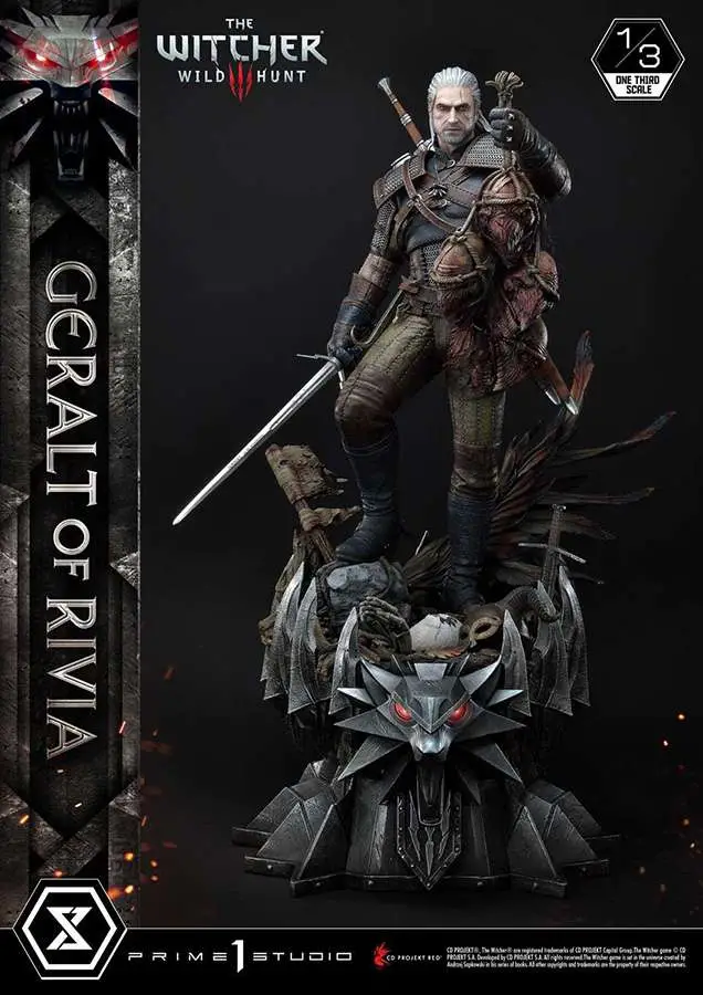 the witcher 3 geralt of rivia 1/3 statue