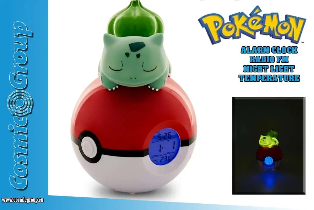 bulbasaur light up fm alarm clock
