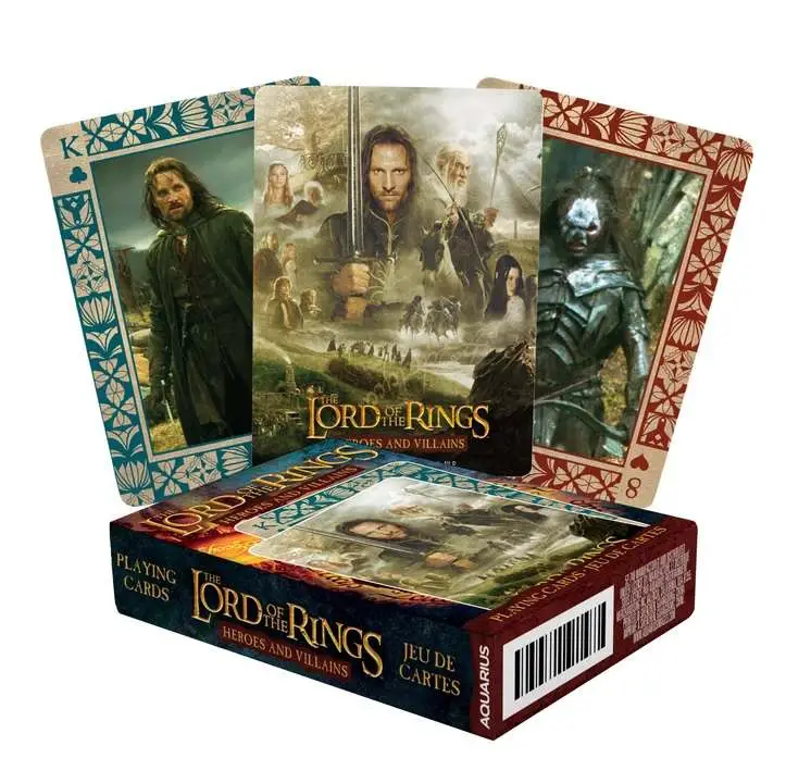 lotr heroes & vilains playing cards