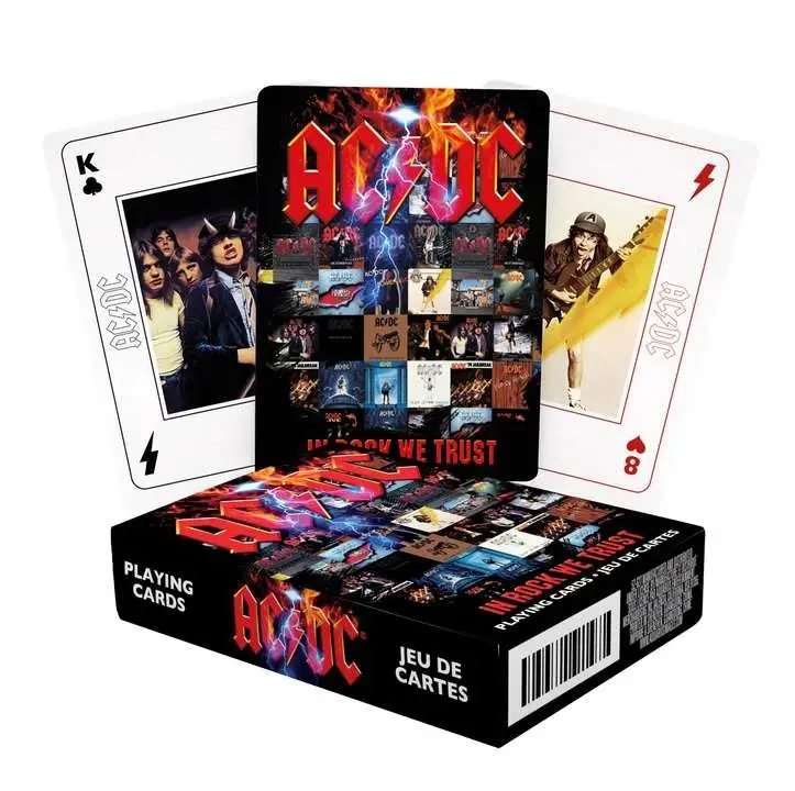 ac/dc in rock we trust playing cards