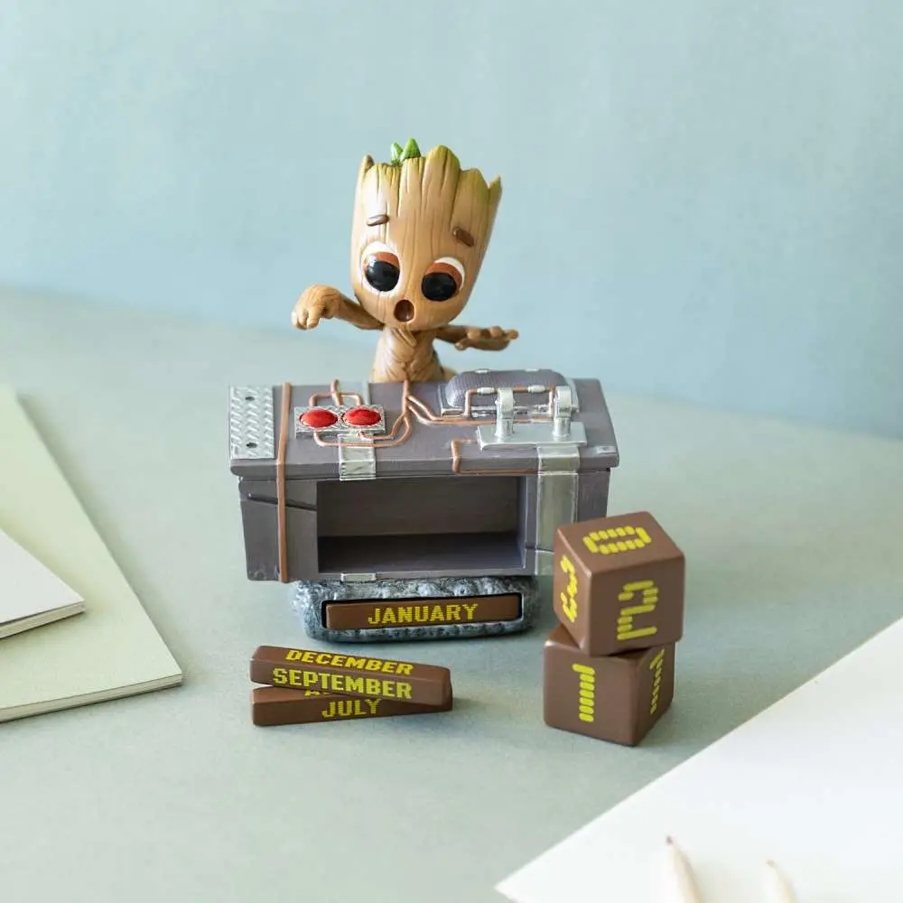 marvel i am groot 3d perpetual calendar