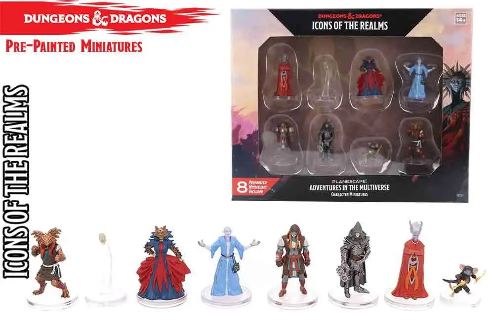 dungeons & dragons - icons of the realms - planescape: adventures in the multiverse - character miniatures boxed set