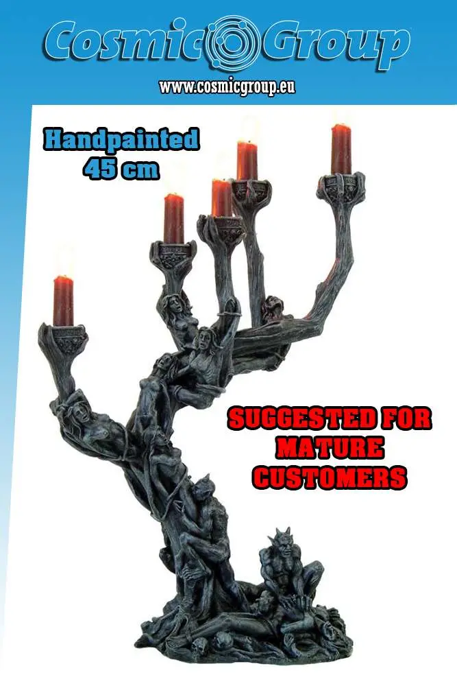 hells demons candle holder 45cm