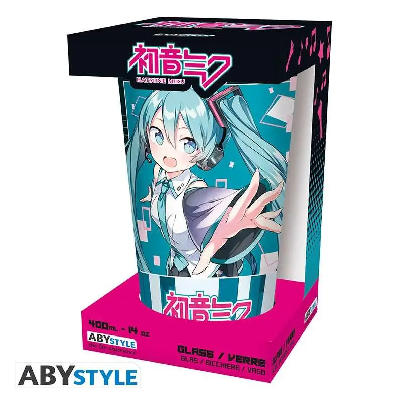 hatsune miku musical city large glass