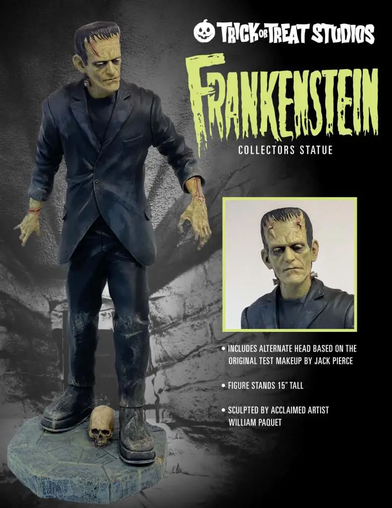 universal monsters frankenstein statue
