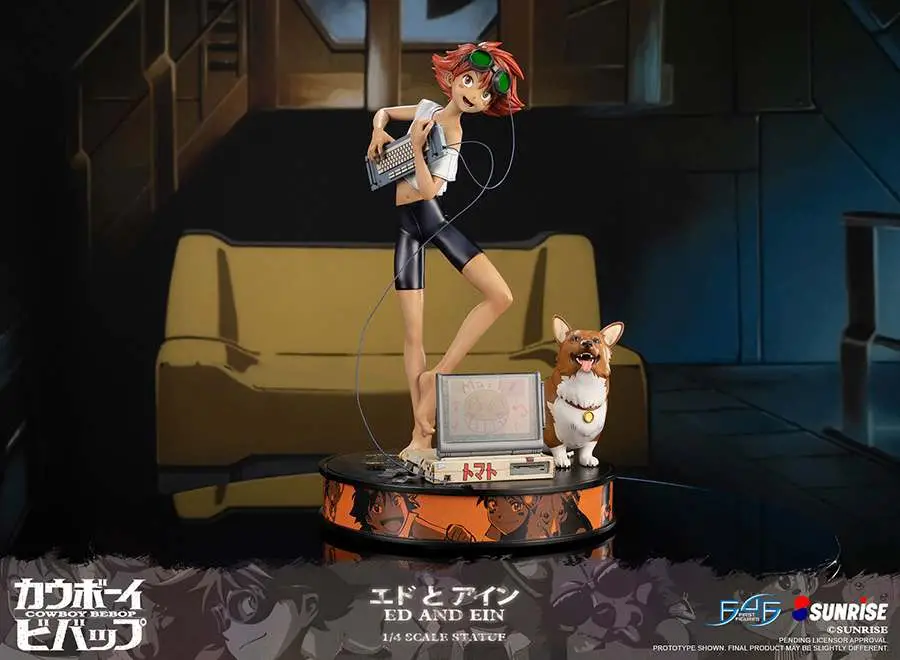 cowboy bebop ed and ein statue