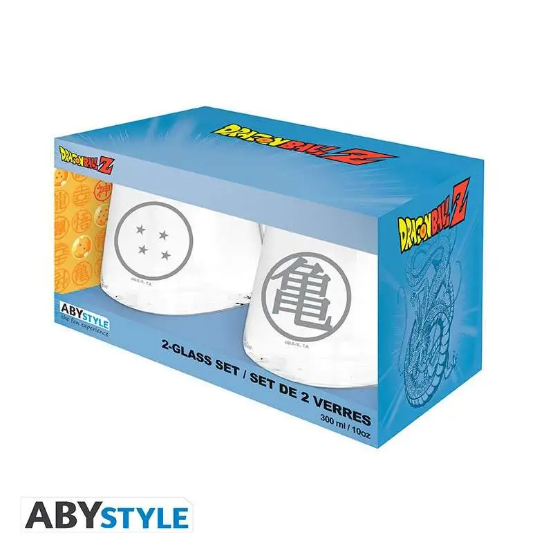 dragon ball kame & dragon ball glass set (2)
