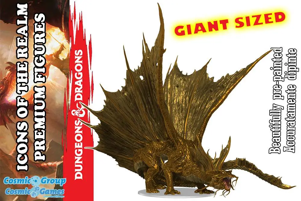 d&d iotr adult gold dragon premium fig.