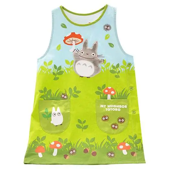 totoro mushrooms apron