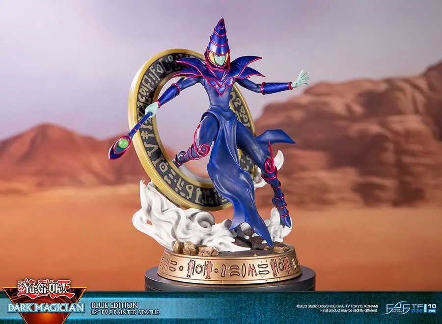 yugioh! dark magician blu pvc statue