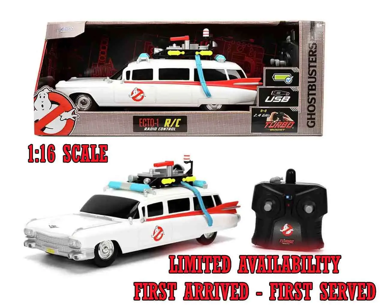 ghostbusters - ecto-1 - 1:16 remote control model