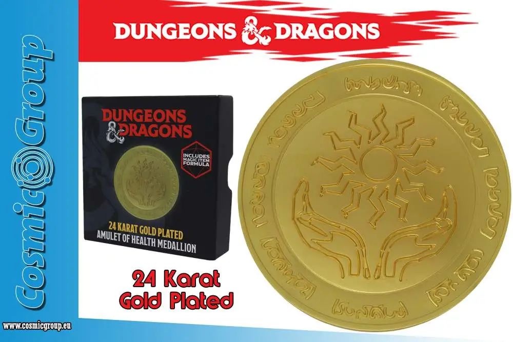 dungeons&dragons 24k gold plat.medallion