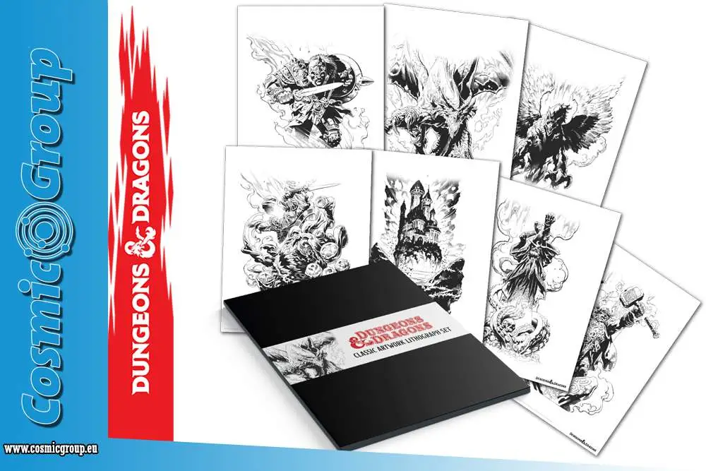 dungeons & dragons lithograph set