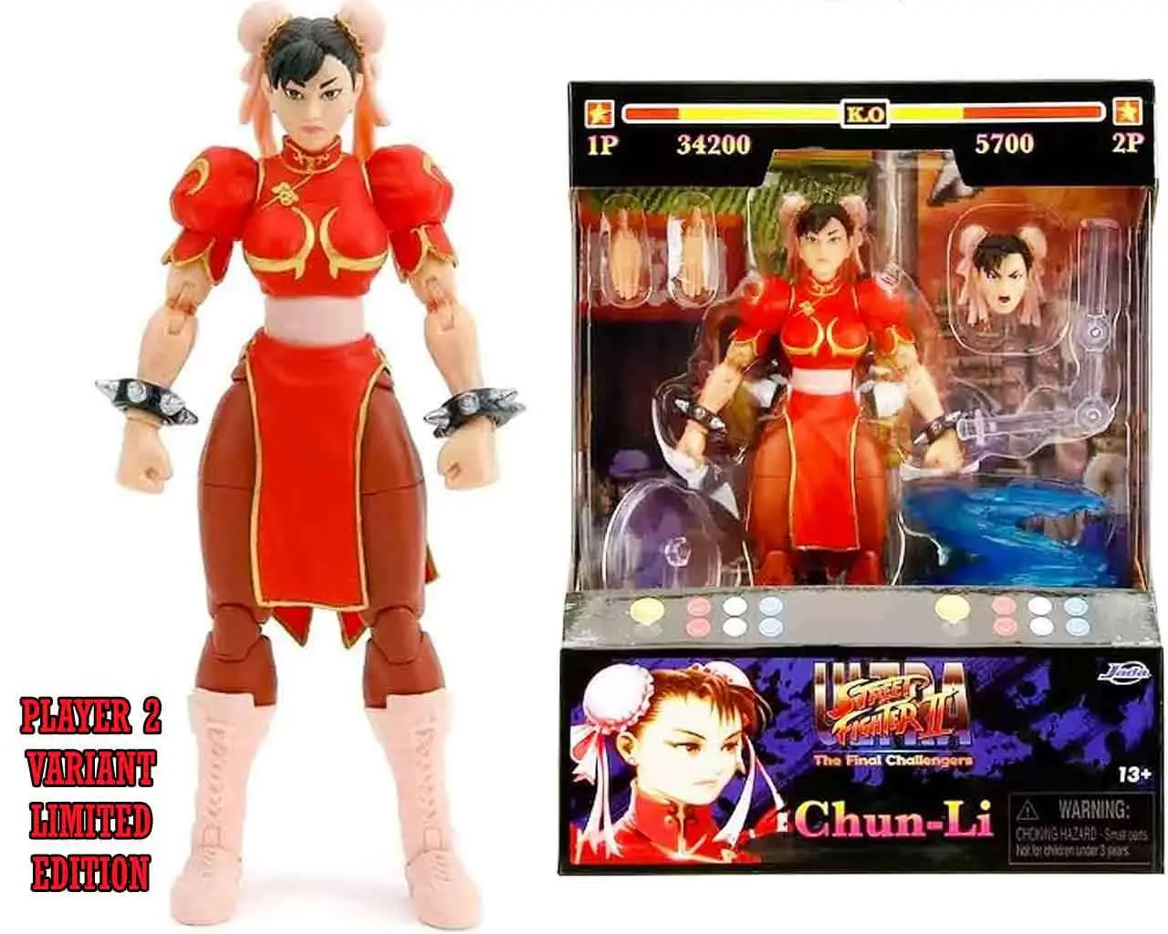 street fighter 2: chun-li red dress - de luxe action figure scale 1:12