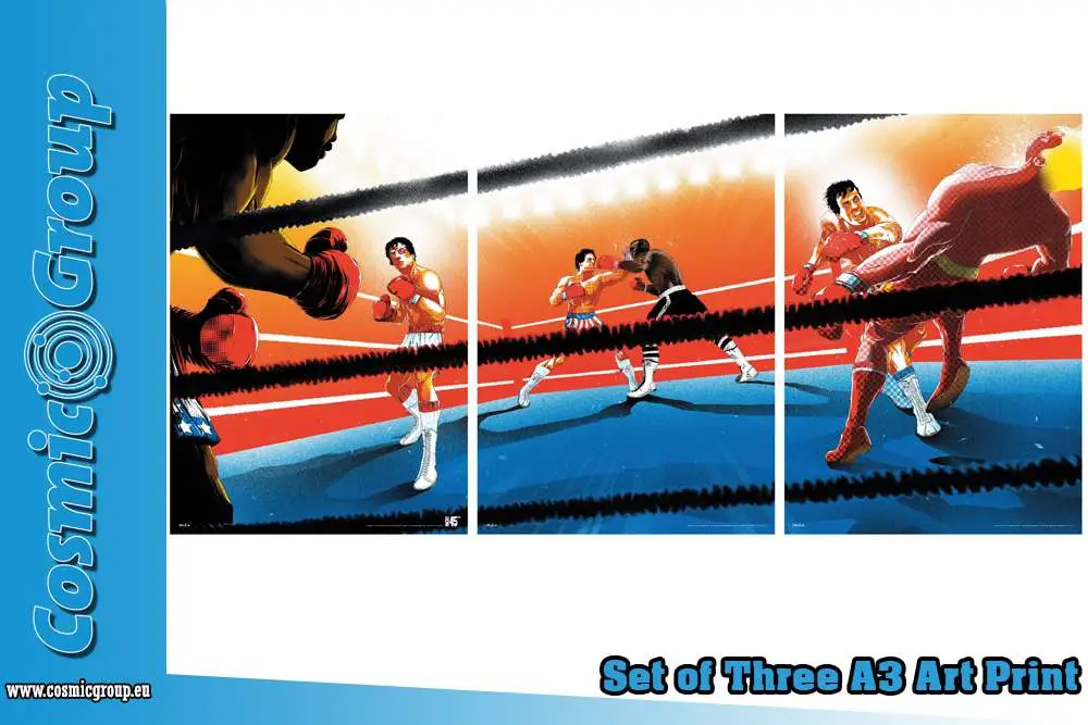 rocky official art print set a3 size